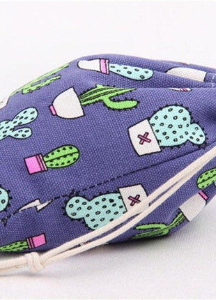 Cute Laundry Bag Colorful Cactus Patterns Eco-Friendly Soft Material 3 Sizes Available - Caroeas