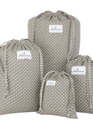 Cotton Laundry Bag Spot Pattern Thick Durable 4pcs/Set Effective Cost Multi Functions - Caroeas