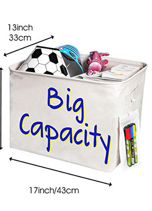 Toy Storage Organizer with Reinforced Handles and Markers to Explore Kids Talent - Caroeas